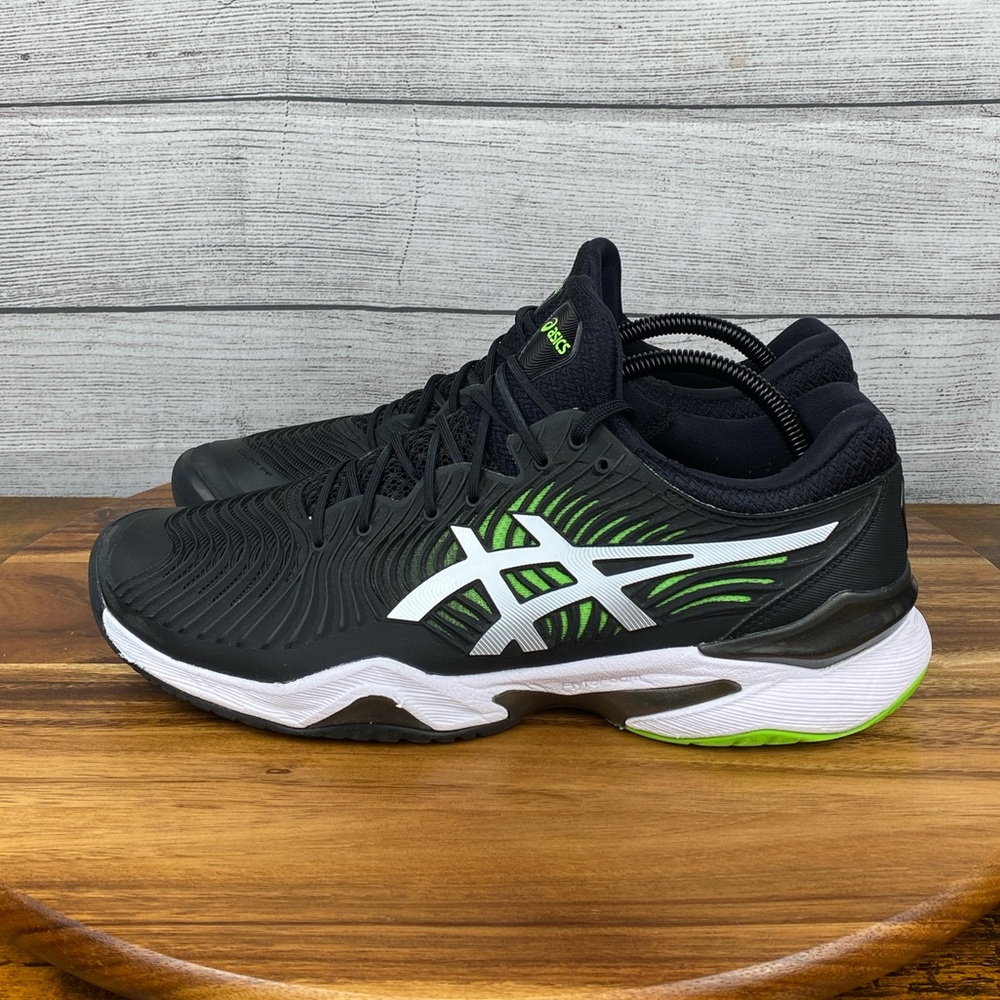 ASICS Court FF 2 Black Green Gecko Tennis Pickleball Shoes 1041A083 Men’s 9.5